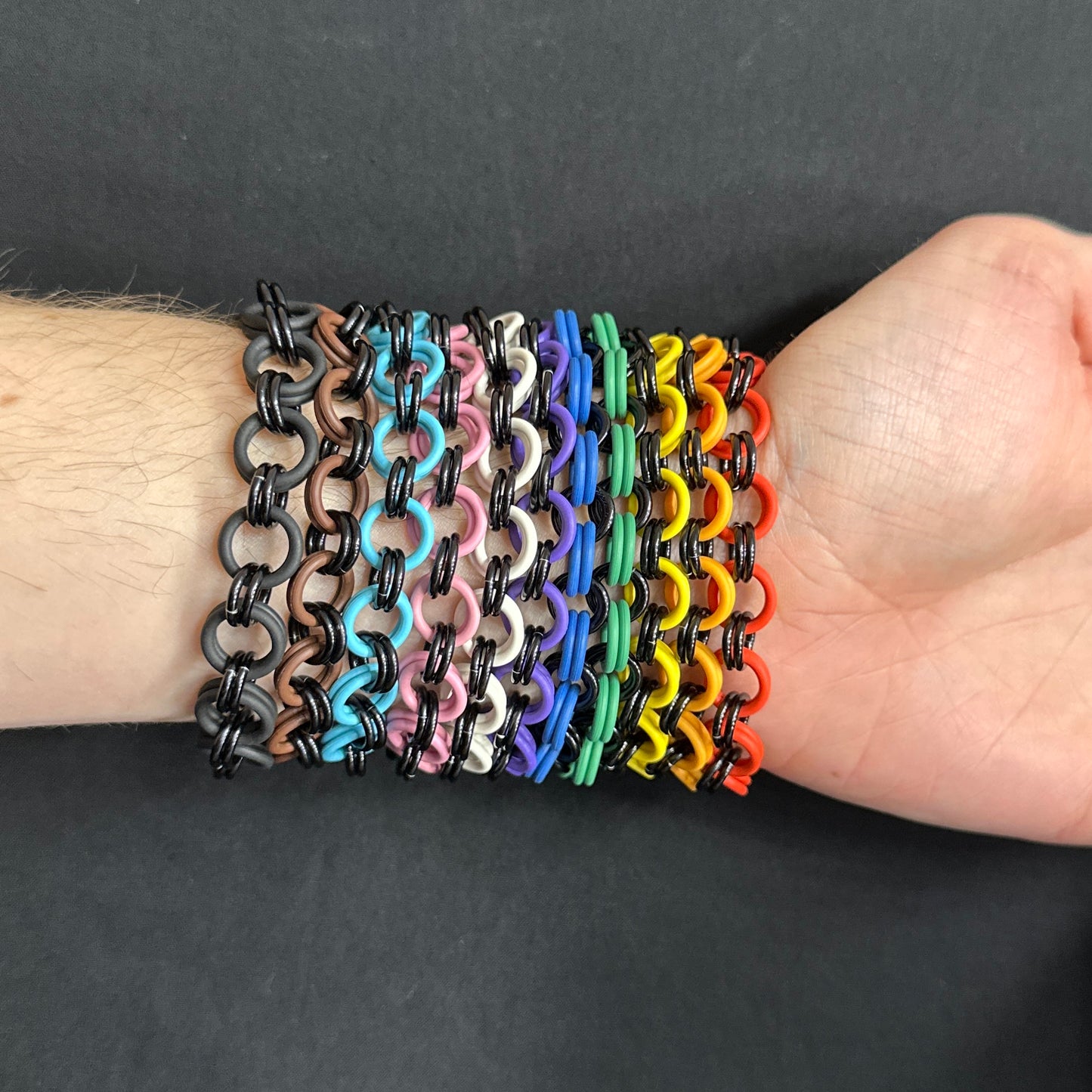 Bracelet Set: Full Color with Black Aluminum