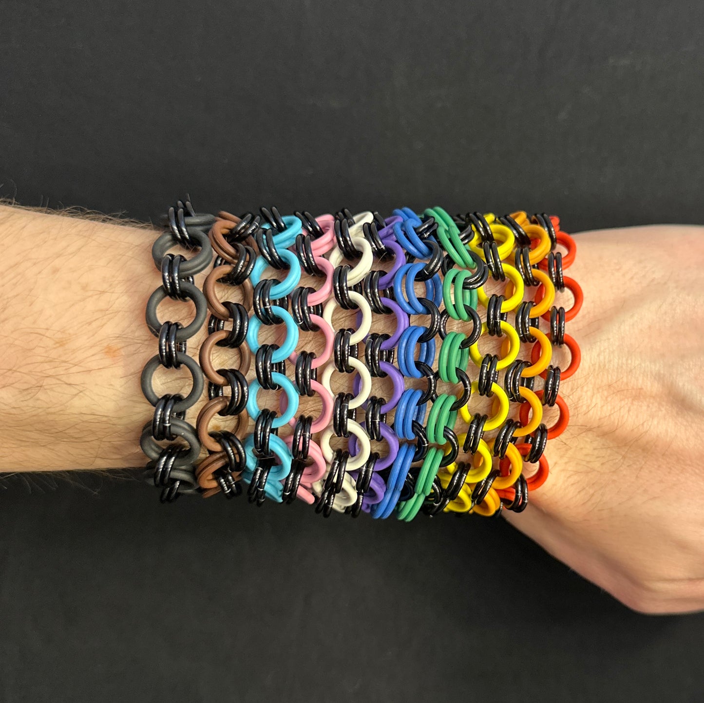 Bracelet Set: Full Color with Black Aluminum